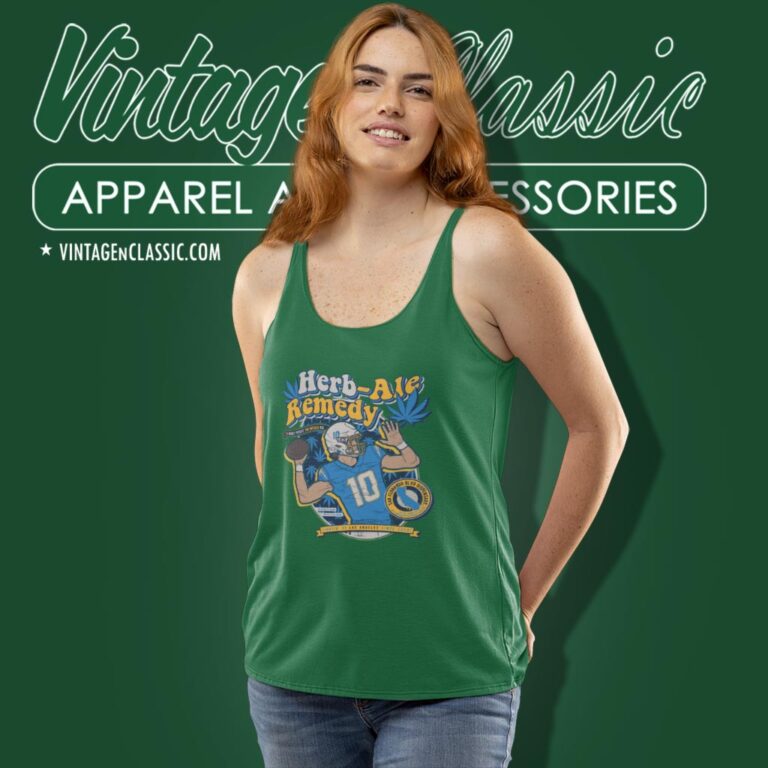 Justin Herbert Vintage Beer Label Style Tank Top Racerback Justin Herbert Vintage Beer Label Style Tank Top Racerback