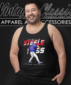 Justin Steele 35 Chicago Cubs Baseball Tank Top Racerback