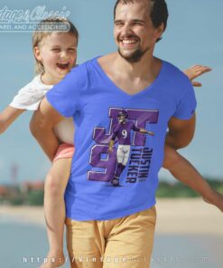Justin Tucker Baltimore Football V Neck TShirt