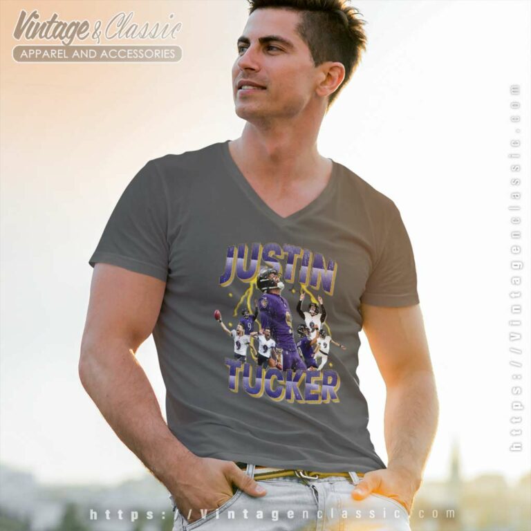 Justin Tucker Ravens V Neck TShirt Justin Tucker Ravens V Neck TShirt