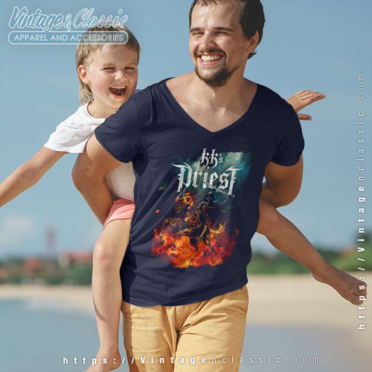 K K Downing Shirt The Sinner Rides Again V Neck TShirt K K Downing Shirt The Sinner Rides Again V Neck TShirt