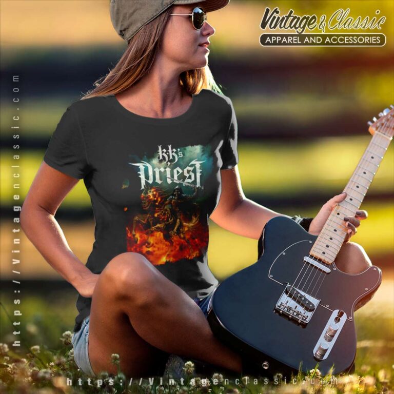 K K Downing Shirt The Sinner Rides Again Women TShirt K K Downing Shirt The Sinner Rides Again Women TShirt