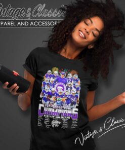 K State Wildcats Pop Tarts Bowl Champions Football Team Signatures Women TShirt
