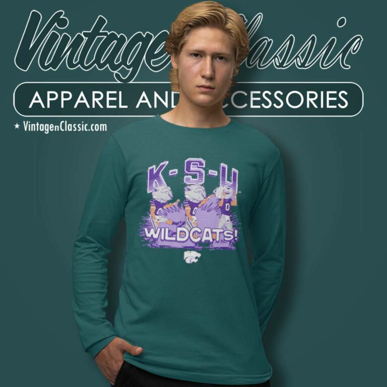 K State Wildcats Willie Football Ksu Long Sleeve Tee K State Wildcats Willie Football Ksu Long Sleeve Tee