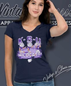 K State Wildcats Willie Football Ksu V Neck TShirt
