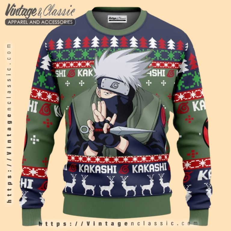 Kakashi Hatake Naruto Ugly Christmas Sweater Ugly Christmas Sweater Kakashi Hatake Naruto Ugly Christmas Sweater Ugly Christmas Sweater