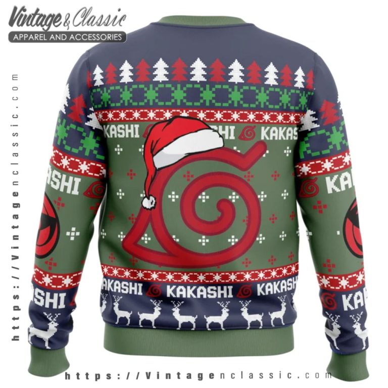 Kakashi Hatake Naruto Ugly Christmas Sweater back Ugly Sweater Kakashi Hatake Naruto Ugly Christmas Sweater back Ugly Sweater