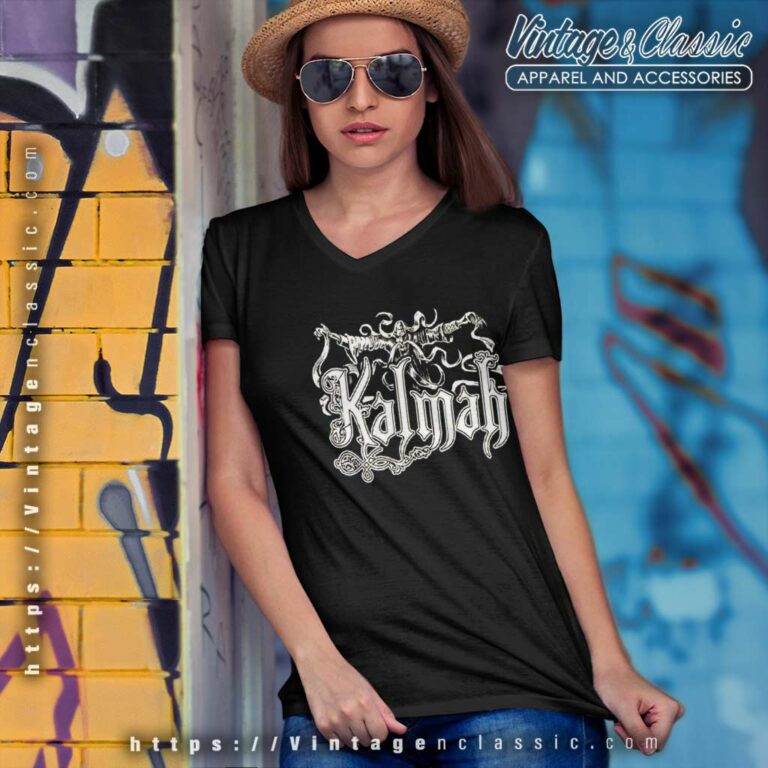 Kalmah Shirt Seventh Swamphony V Neck TShirt Kalmah Shirt Seventh Swamphony V Neck TShirt