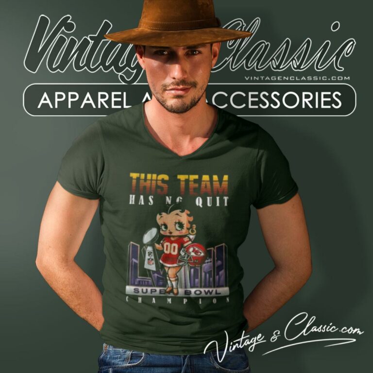 Kansas City Chiefs 2024 Super Bowl Lviii Betty Boop V Neck TShirt Kansas City Chiefs 2024 Super Bowl Lviii Betty Boop V Neck TShirt