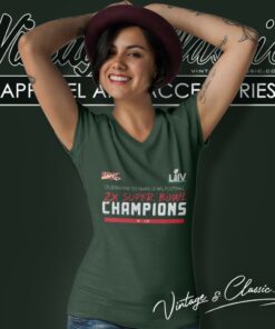 Kansas City Chiefs 2x Super Bowl Champions V Neck TShirt