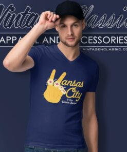 Kansas City Chiefs 4 Time World Champs V Neck TShirt