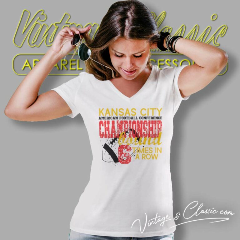 Kansas City Chiefs Afc Championship V Neck TShirt Kansas City Chiefs Afc Championship V Neck TShirt