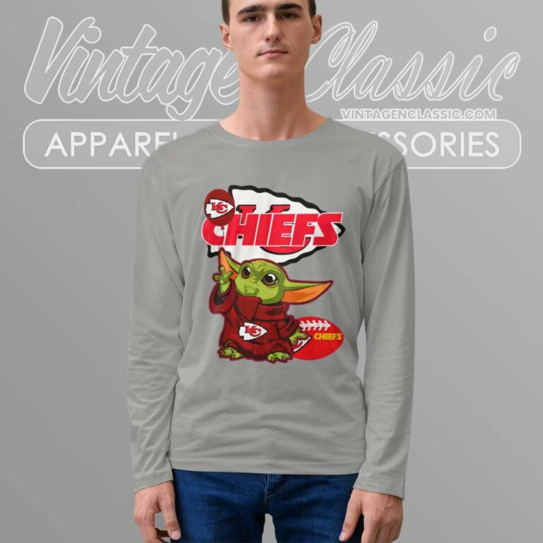Kansas City Chiefs Baby Yoda Nfl Long Sleeve Tee Kansas City Chiefs Baby Yoda Nfl Long Sleeve Tee