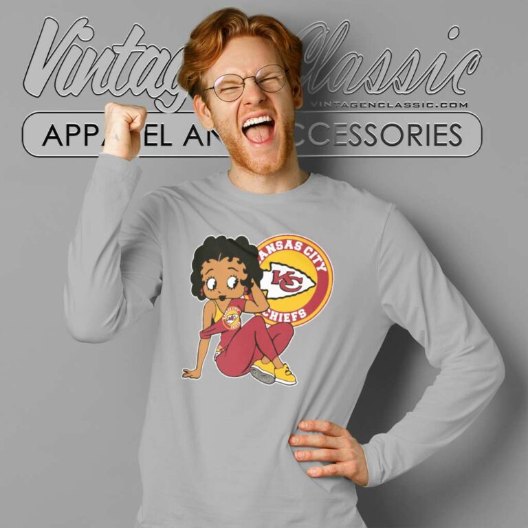 Kansas City Chiefs Betty Boop Long Sleeve Tee Kansas City Chiefs Betty Boop Long Sleeve Tee