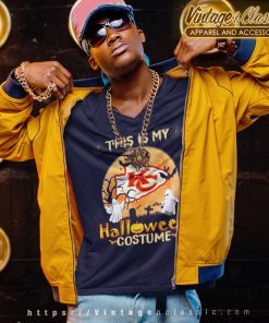 Kansas City Chiefs Boos This Is My Halloween Costume Moon V Neck TShirt