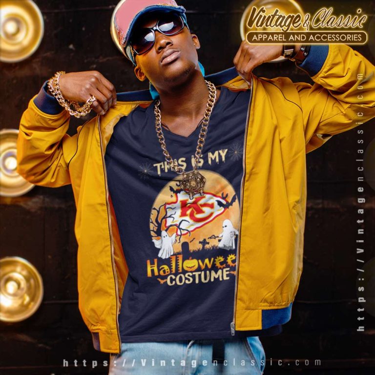 Kansas City Chiefs Boos This Is My Halloween Costume Moon V Neck TShirt Kansas City Chiefs Boos This Is My Halloween Costume Moon V Neck TShirt