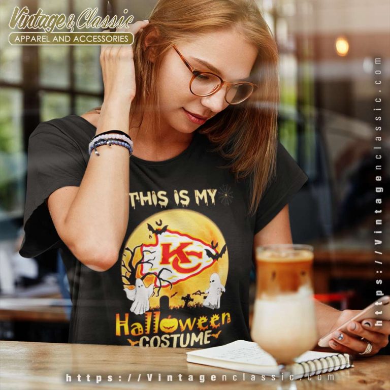 Kansas City Chiefs Boos This Is My Halloween Costume Moon Women TShirt Kansas City Chiefs Boos This Is My Halloween Costume Moon Women TShirt