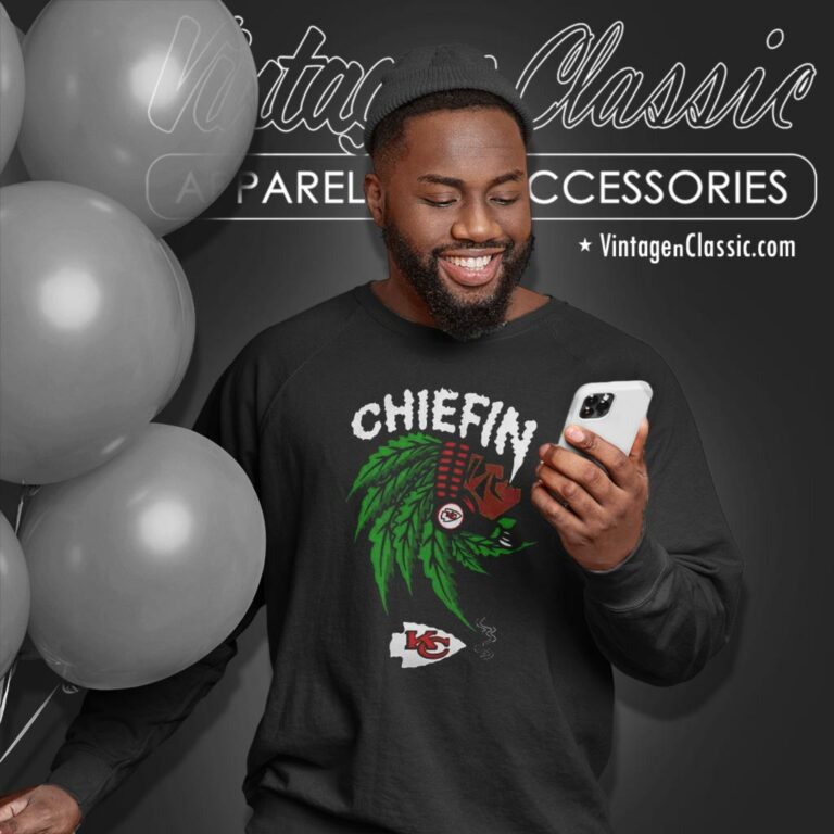 Kansas City Chiefs Chiefin Weed Smoking Indian Sweatshirt Kansas City Chiefs Chiefin Weed Smoking Indian Sweatshirt