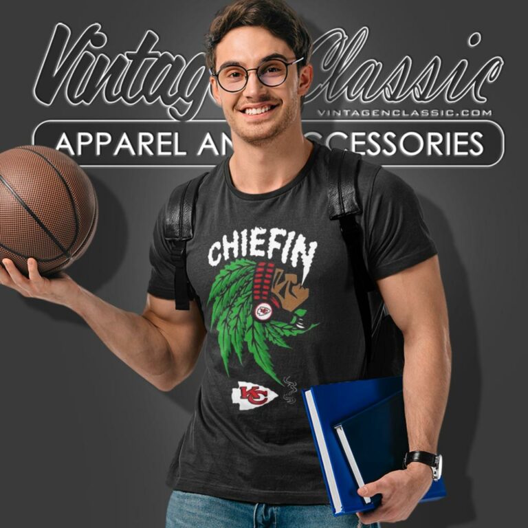 Kansas City Chiefs Chiefin Weed Smoking Indian T Shirt Kansas City Chiefs Chiefin Weed Smoking Indian T Shirt