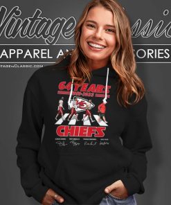 Kansas City Chiefs Cross The Road Signatures 64 Years Hoodie