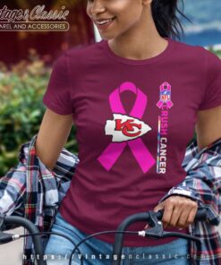 Kansas City Chiefs Crush Cancer Women TShirt