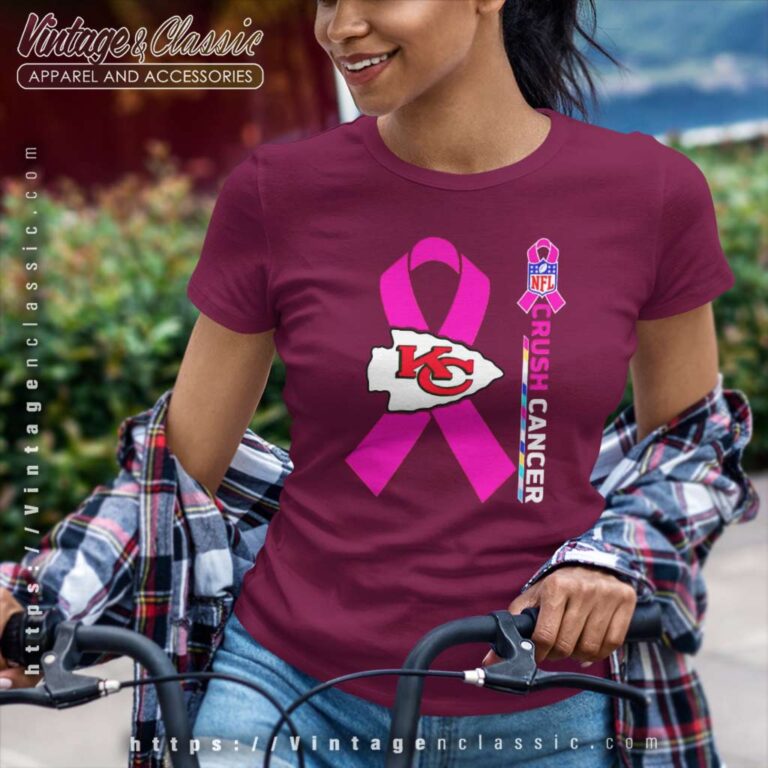 Kansas City Chiefs Crush Cancer Women TShirt Kansas City Chiefs Crush Cancer Women TShirt