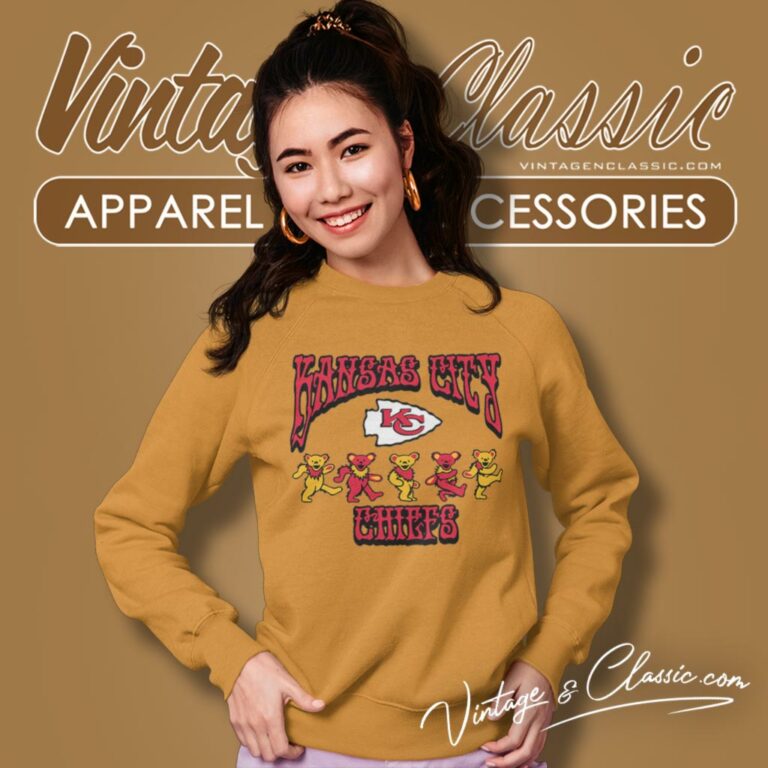 Kansas City Chiefs Grateful Dead Dancing Bears Sweatshirt Kansas City Chiefs Grateful Dead Dancing Bears Sweatshirt