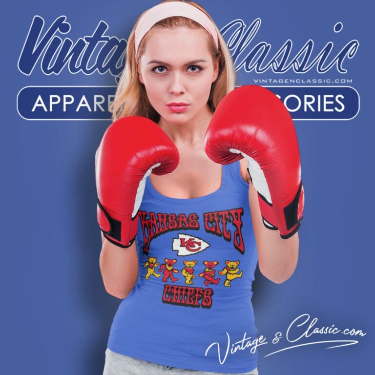 Kansas City Chiefs Grateful Dead Dancing Bears Tank Top Racerback Kansas City Chiefs Grateful Dead Dancing Bears Tank Top Racerback