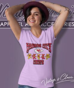 Kansas City Chiefs Grateful Dead Dancing Bears V Neck TShirt