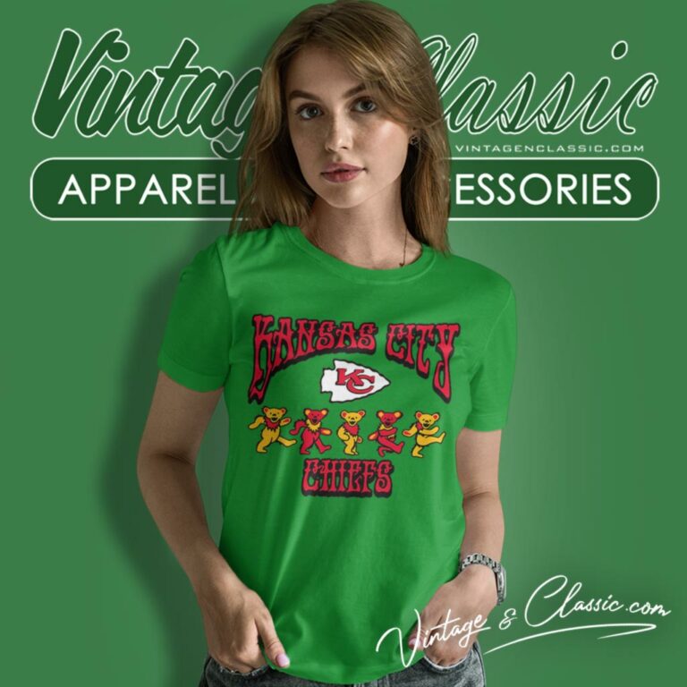 Kansas City Chiefs Grateful Dead Dancing Bears Women T Shirt Kansas City Chiefs Grateful Dead Dancing Bears Women T Shirt