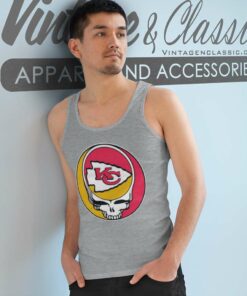 Kansas City Chiefs Grateful Dead Steal Your Face Tank Top Racerback