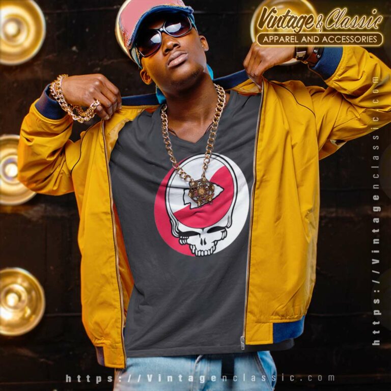 Kansas City Chiefs Grateful Dead V Neck TShirt Kansas City Chiefs Grateful Dead V Neck TShirt