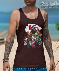 Kansas City Chiefs Horror Movie Characters Tank Top Racerback