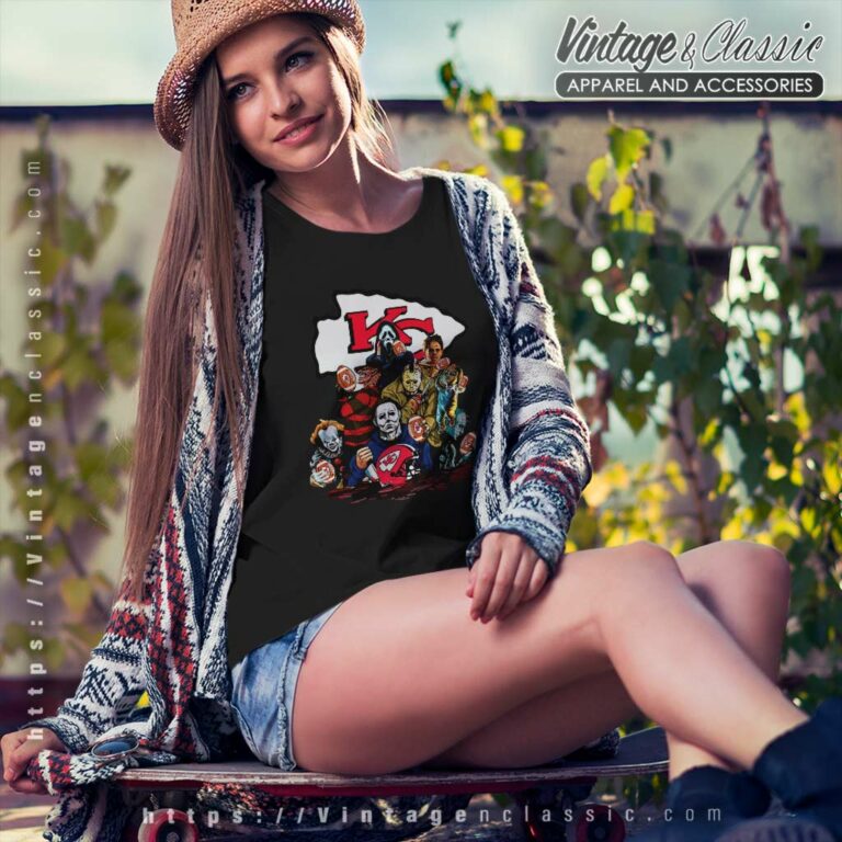 Kansas City Chiefs Horror Movie Characters Women TShirt Kansas City Chiefs Horror Movie Characters Women TShirt