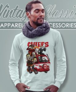 Kansas City Chiefs Horror Movies Characters Halloween Shirt Long Sleeve Tee