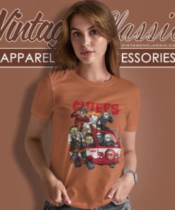 Kansas City Chiefs Horror Movies Characters Halloween Shirt Women T shirt