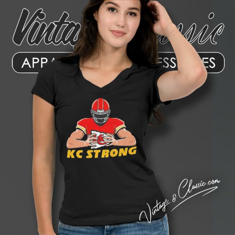 Kansas City Chiefs Kc Strong V Neck TShirt Kansas City Chiefs Kc Strong V Neck TShirt