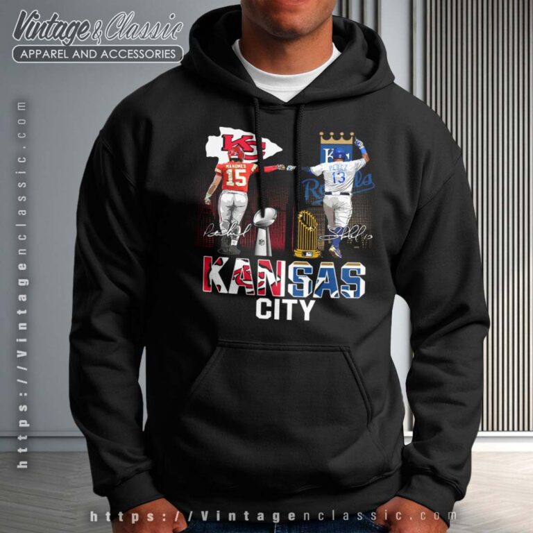 Kansas City Chiefs Mahomes And Kansas City Royals Perez Hoodie Kansas City Chiefs Mahomes And Kansas City Royals Perez Hoodie