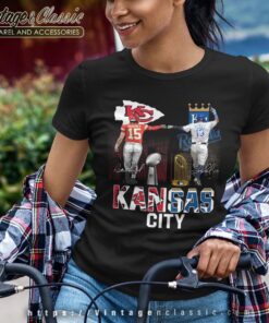 Kansas City Chiefs Mahomes And Kansas City Royals Perez Woman T Shirt