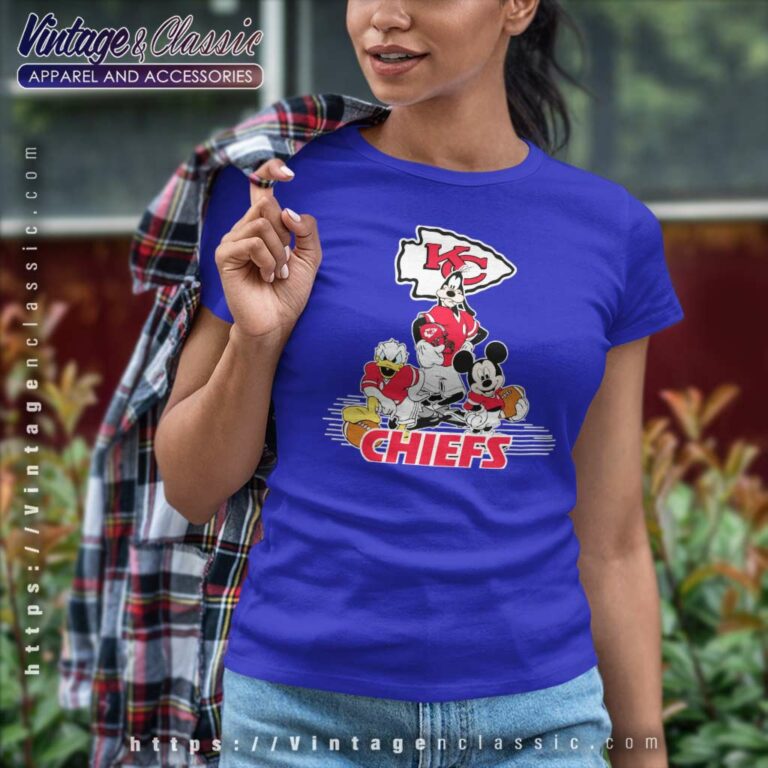 Kansas City Chiefs Mickey Mouse Donald Duck Goofy Women TShirt Kansas City Chiefs Mickey Mouse Donald Duck Goofy Women TShirt