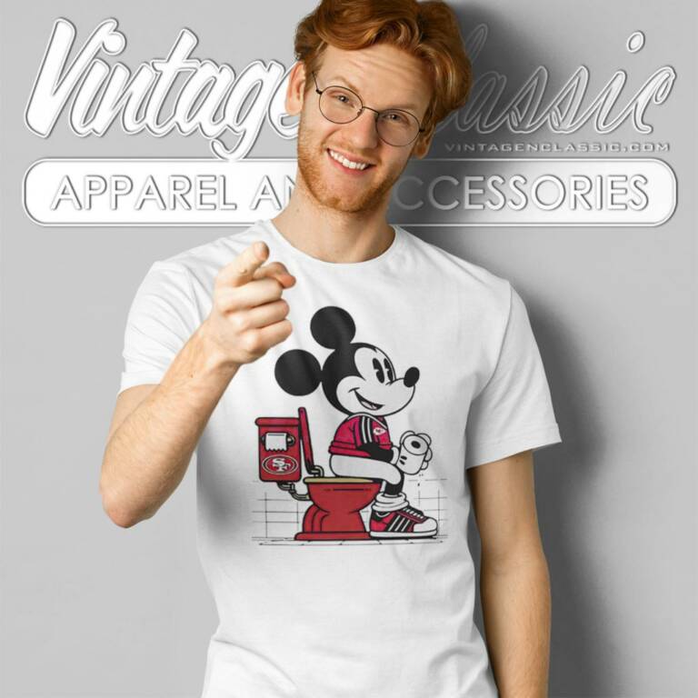 Kansas City Chiefs Mickey Mouse Sitting On San Francisco 49ers Toilet T Shirt Kansas City Chiefs Mickey Mouse Sitting On San Francisco 49ers Toilet T Shirt