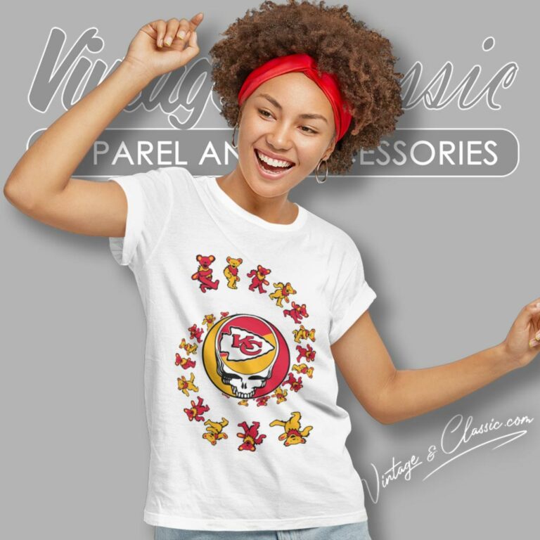Kansas City Chiefs Nfl Grateful Dancing Bears Women T Shirt Kansas City Chiefs Nfl Grateful Dancing Bears Women T Shirt