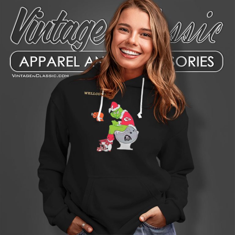 Kansas City Chiefs Nfl Santa Grinch Toilet Football Team Christmas Hoodie Kansas City Chiefs Nfl Santa Grinch Toilet Football Team Christmas Hoodie