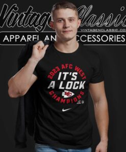 Kansas City Chiefs Nike Its A Lock 2023 Afc West Division Champions T Shirt