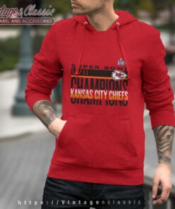 Kansas City Chiefs Red Super Bowl LVII Champions shirt Signature Roster Hoodie