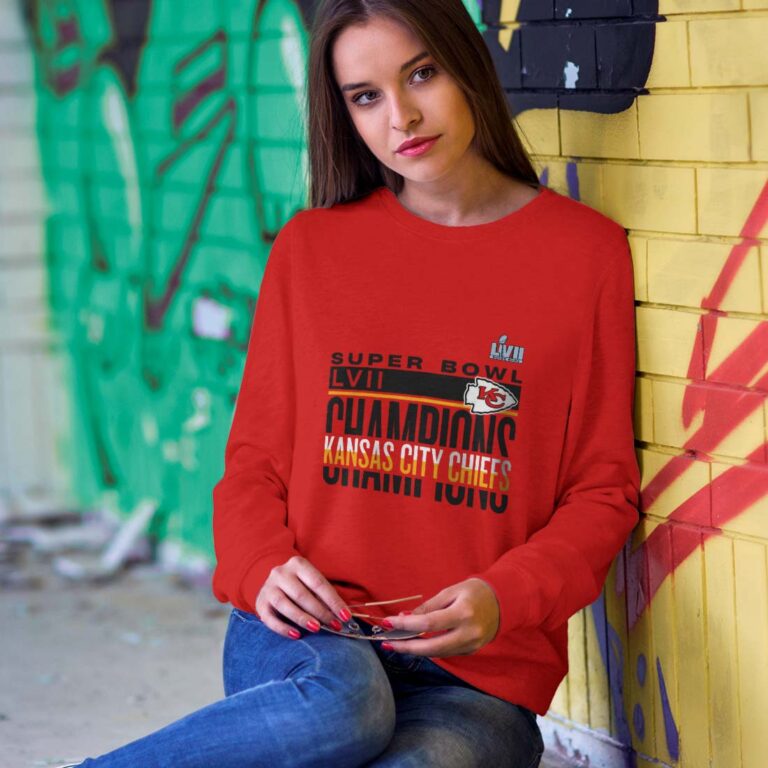 Kansas City Chiefs Red Super Bowl LVII Champions shirt Signature Roster Sweetshirt Kansas City Chiefs Red Super Bowl LVII Champions shirt Signature Roster Sweetshirt