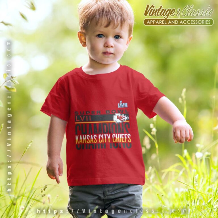 Kansas City Chiefs Red Super Bowl LVII Champions shirt Signature Roster Tshirt Kid Kansas City Chiefs Red Super Bowl LVII Champions shirt Signature Roster Tshirt Kid