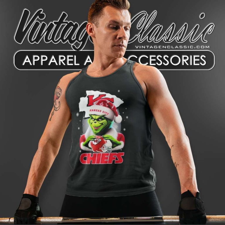 Kansas City Chiefs Santa Grinch Christmas Tank Top Racerback Kansas City Chiefs Santa Grinch Christmas Tank Top Racerback