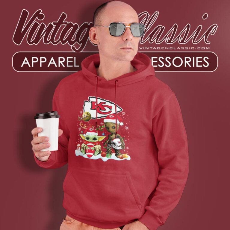 Kansas City Chiefs Shirt Baby Yoda And Groot Santa Christmas Hoodie Kansas City Chiefs Shirt Baby Yoda And Groot Santa Christmas Hoodie
