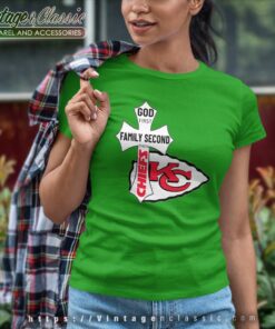 Kansas City Chiefs Shirt God First Family Second Women TShirt